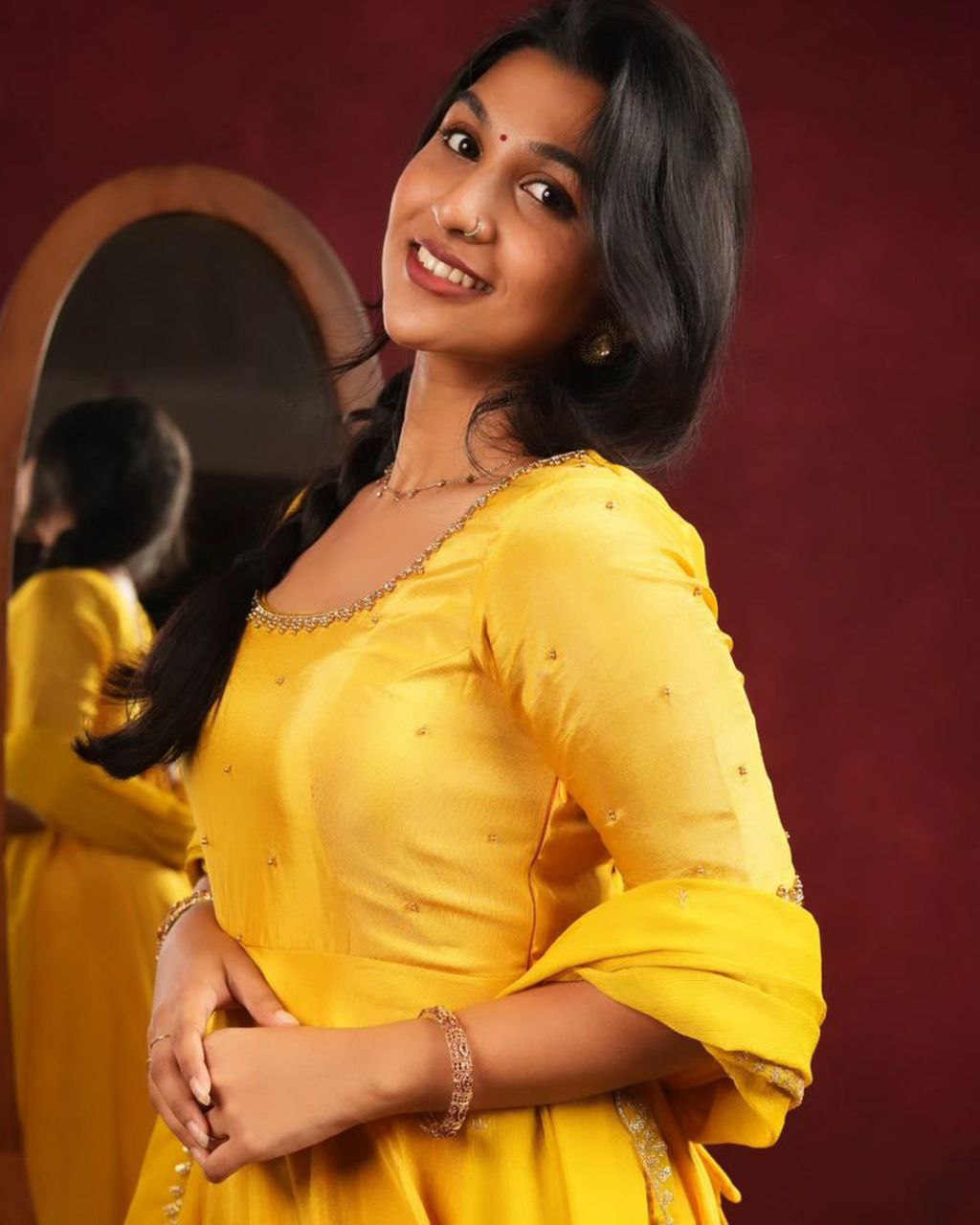 Heer Yellow Anarkali