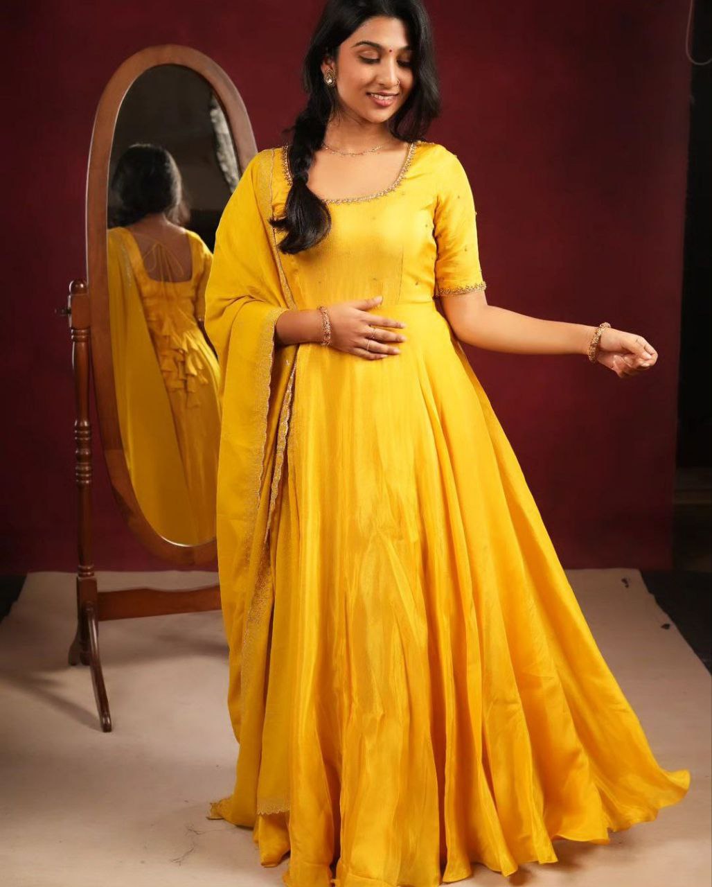 Heer Yellow Anarkali