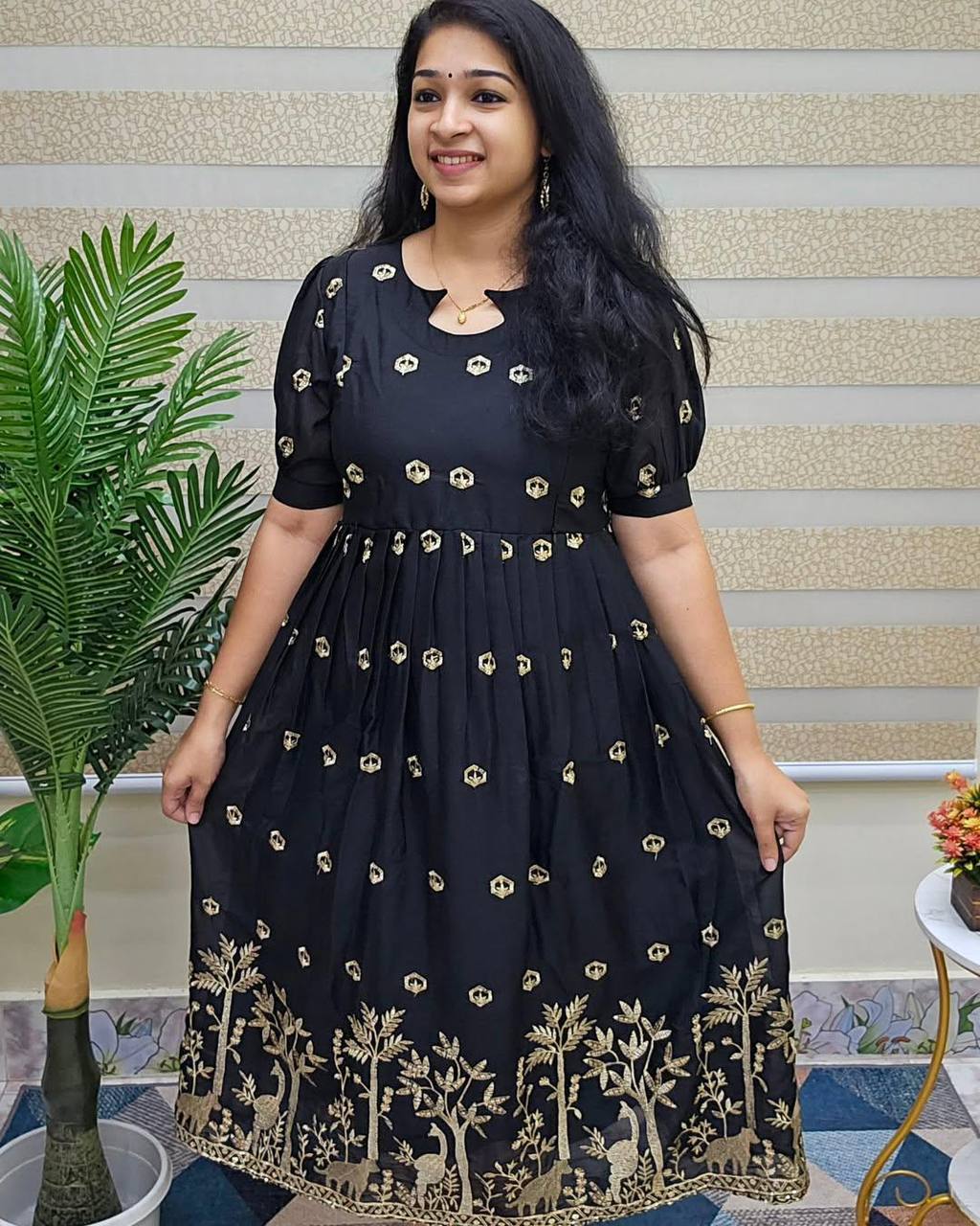 Priya Black Gown